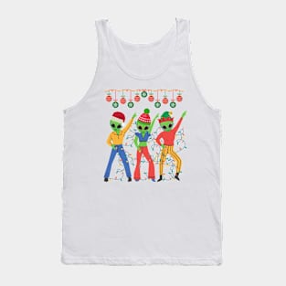 Funny aliens Christmas Tank Top